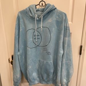 Ariana Grande & Justin Bieber “Stuck With U” Blue Tie Dye Hoodie